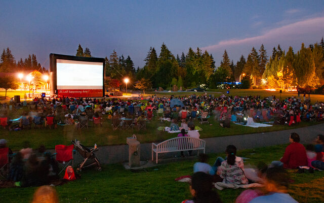 Summer Outdoor Movies in the Park Bellevue Downtown Park, Crossroads Park​